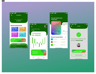 Finance app graphic design ui