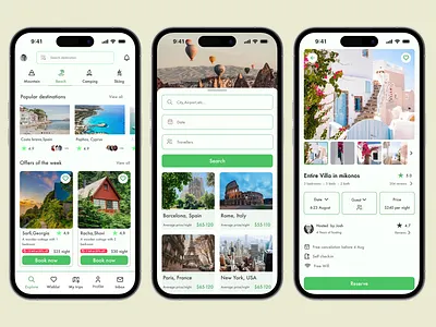 Travel mobile app ui uiux user experience design ux