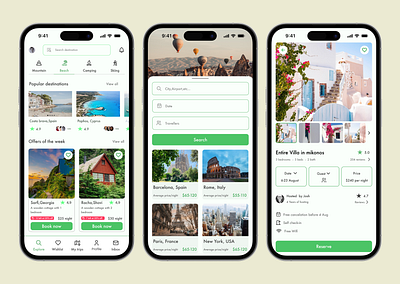 Travel mobile app ui uiux user experience design ux