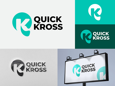 Logo Quick Kross brand identity branding design graphic design k logo kq logo logo logo design negative space q loogo vector