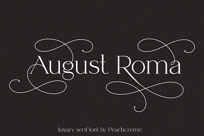 August Roma luxury serif font ampersand beautiful logo display font elegant font font logo modern font modern serif serif font sleek font stylish serif wedding font