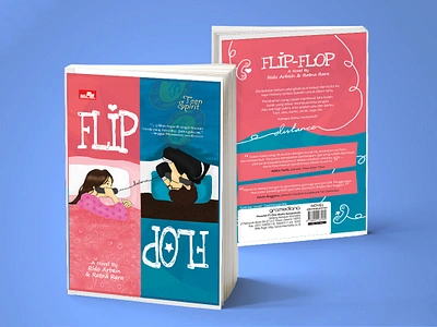 Book Cover Design - FLIP FLOP blue book cover book design flip flop illustration mockup pink