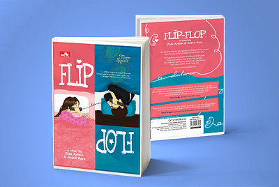 Book Cover Design - FLIP FLOP blue book cover book design flip flop illustration mockup pink