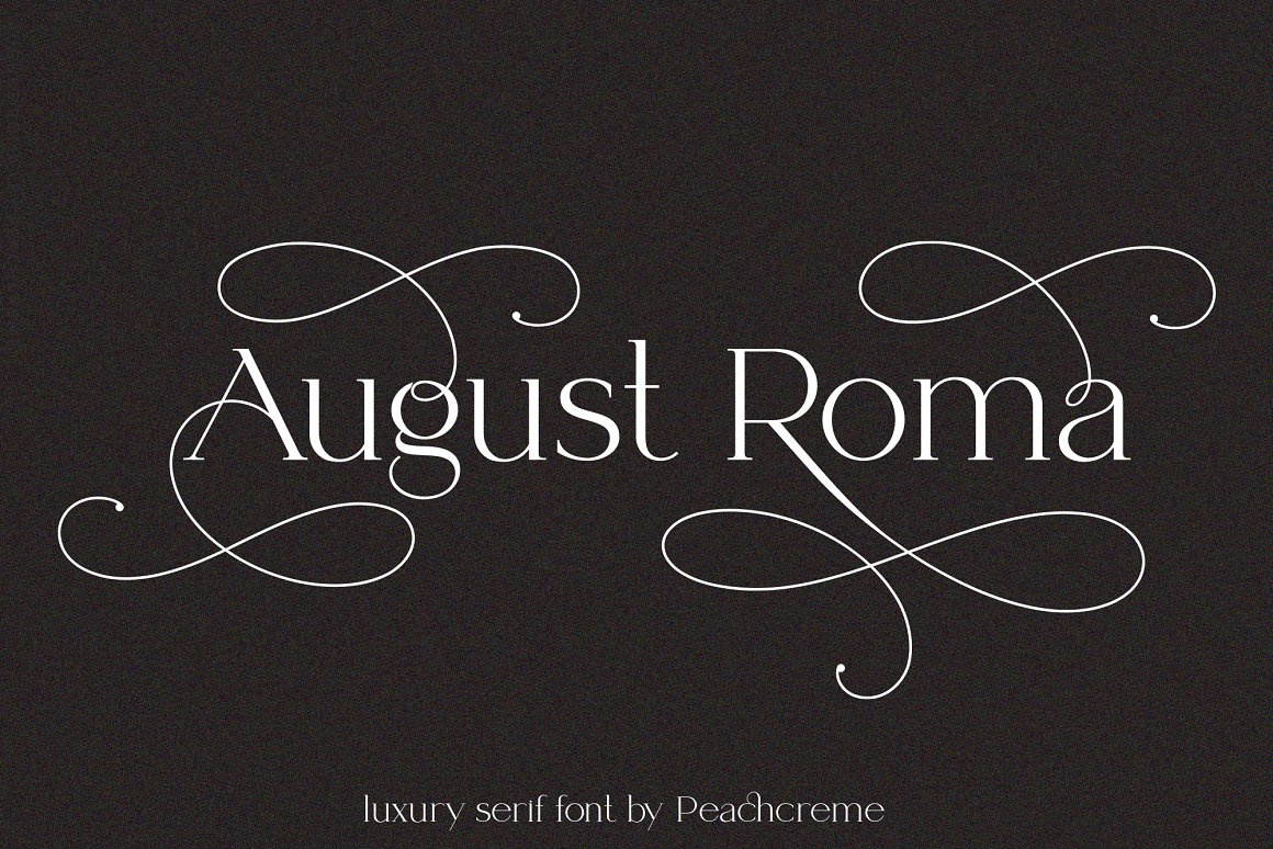 August Roma luxury serif font by Graphic Fonts on Dribbble