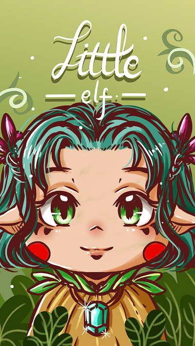 Little Elf graphic design illustration