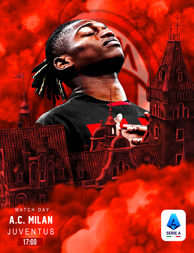Sport Poster Design for A.C Milan Player Rafael Leo a.c milan europe football international photoshop portugal rafael leo sportposter