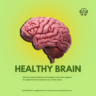 Promotional post for brain health care 3d animation branding graphic design logo motion graphics ui