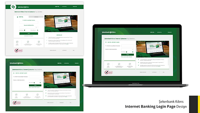 Şekerbank Kıbrıs İnternet Şubesi Login app bank banking design graphic design illustrator insurance landingpage loginface logo ui ux web website