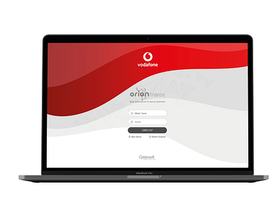 Vodafone - ORION Finance Logo, Landing Page, Login Page design graphic design landingpage login loginpage logo ui ux uı website