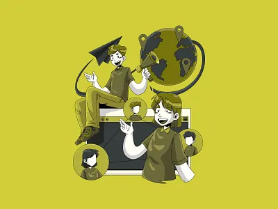 Digital Product Agency Ilustration digital digtal agency ilustration graphic design ilustration ilustration concept product agency ilustration