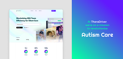 Landing page for healthcare product autismcare healthcare hero section landing page saas uiux