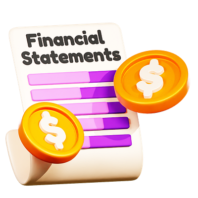 Financial statements 3d 3d rendering design graphic design illustration