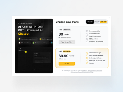 AI APP - Pricing Page 💰 paywall paywall design paywall popup pricing ui ui design uiux uiuxdesign ux ux design web