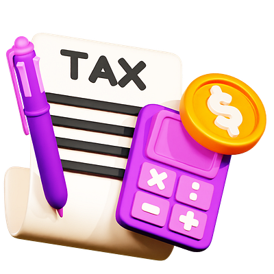 Tax and Calculation 3d 3d rendering design graphic design illustration