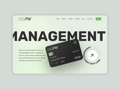 OGPay – Design concept app ui design concept design finance interface landing landing page ui uiux web design