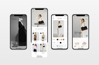 Fashion Store Mobile App app design art bag black branding dress e commerce fashion figma mobile app shop shopping style ui vector