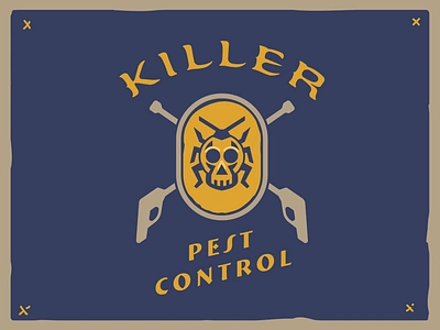 Killer Pest Control Identity bedbug branding bug bugs contractor death exterminator font design graphic design identity illustration insect lettering logo logoo design pest control retro skull typography vintage