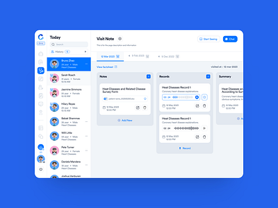 Care Me EMR for clinicians app design emr medical ui ux