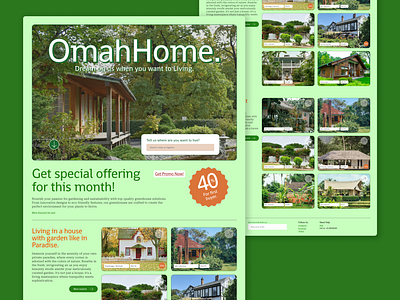 Green House Landing Page house landing page ui uiux web