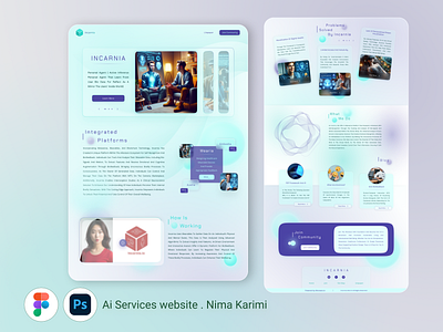 Ai services landig page ai branding design figma graphic design landing page ui ux website