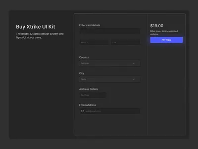 Dark UI - Payment Screen app design branding design figma graphic design illustration logo ui uiux ux