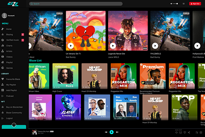 Music Streaming App with Blockchain technology music music streaming product design streaming ui uiux