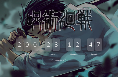 Jujutsu kaisen season 3 Countdown Timer anime countdown timer dailyui jujutsu kaisen ui