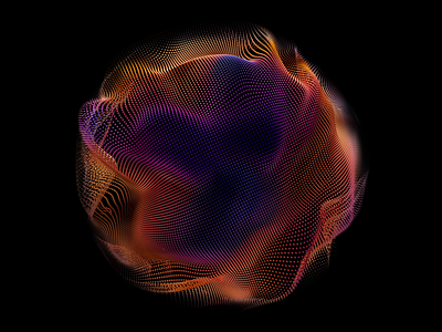 Looped Deformed Sphere from Particles 3d animation design houdini loop motion graphics particles redshift sphere