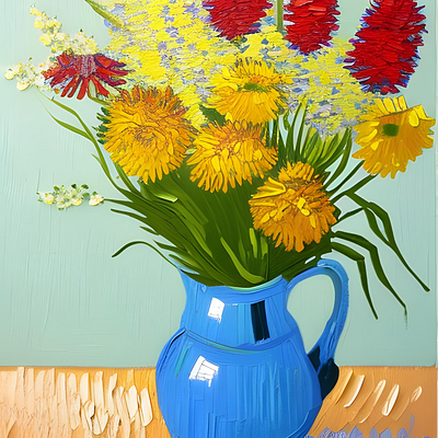 Wildflowers classic painting - V.Gogh flowers gogh v.gogh wild wildflowers