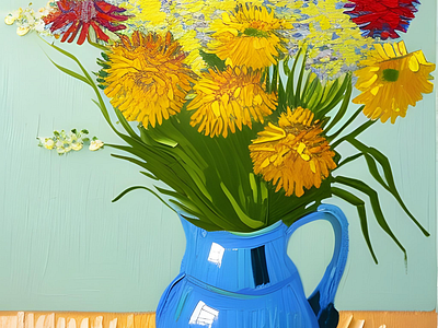 Wildflowers classic painting - V.Gogh flowers gogh v.gogh wild wildflowers