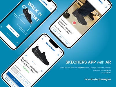 Skechers App with AR Technology app figma mockup prototype skechers ui