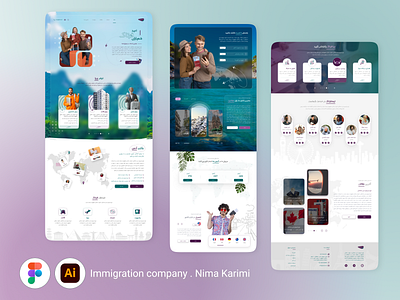 Immigration company - full web design design figma figma design graphic immigration landing page ui