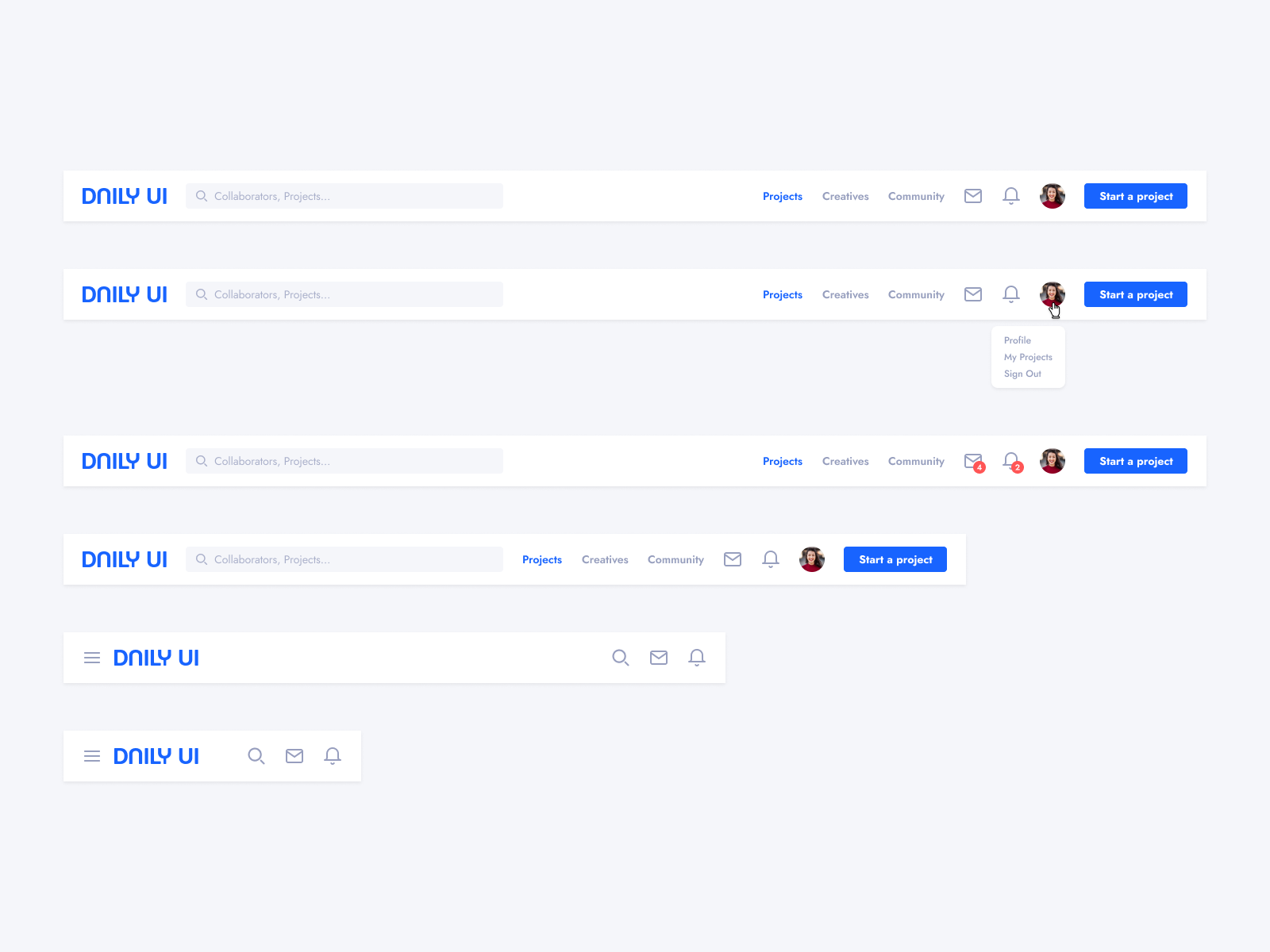 053-Header Navigation daily 100 challenge daily ui daily ui 053 dailyui dailyui053 design header header navigation product design responsive responsive design ui ui design ui ux uidaily uiux userinterface ux web design web ui