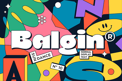 Balgin Font Family 90s balgin balgin font family bell bottoms blocky cartoon cartoon style condensed disco typography display family funk housewives music pop art sans serif super vector wide widths