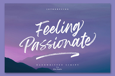 Feeling Passionate - Brush Font abc alphabet art background beautiful brush calligraphy character design feeling passionate brush font font design holiday illustration letter sign style text type typography vector