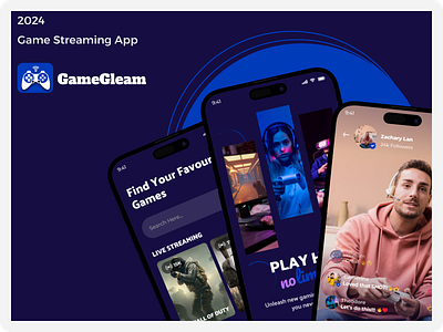 A Game Streaming App app app ui game game streaming app gameplay gamer gamers gaming gaming app gaming events live events mobile app ui mobile design product design streaming app tournaments uiux uiux design uiux designer