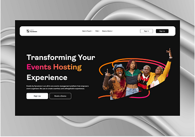 Event Management Hero Section design hero section landing page ui website design