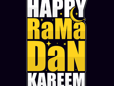 Happy ramadan kareem tshirt design design eid graphic design happy ramadan illustration mubarak ramadan tshirt typography vector