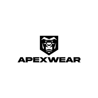 ApexWear : Sportswear Brand Logo apex logo apexwear gorilla fitness logo gorilla logo gorilla sportswear gorilla sportwear logo men apparel logo men clothing logo men fashion logo men sportswear logo men sportwear