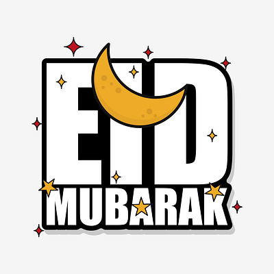 Eid mubarak and ramadan kareem typography design eid graphic design illustration kareem mubarak ramadan typography vector