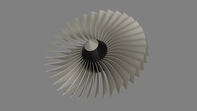 Turbofan Engine - Fan 3d 3d design autodesk design engine fan inventor rendering
