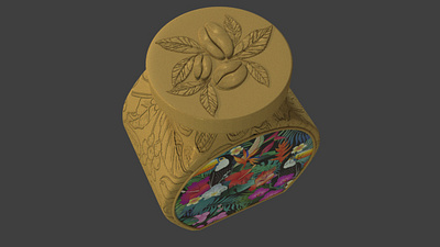 coffee jar 3d design illustration