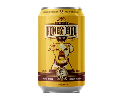Honey Girl animal beer branding design dog girl golden graphic design honey illustration illustrator label label design logo packaging photoshop tulsa vector wheat