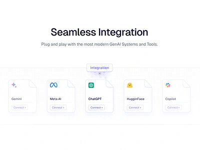 Integration Section ai apps connect design files illustration integration ui ux website