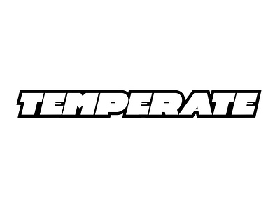 Temperate band logo custom type design lettering logo type typography