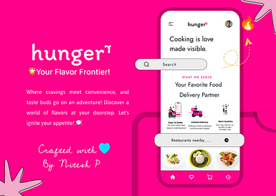 hungerr animation brand logo branding design dribble figma graphic design mobileapp ui uidesign userinterface