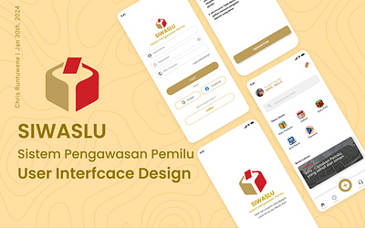 SIWASLU - Online Goverment Election (Re-design) Apps app case study design inspiration ios app design mobile apps ui uidesign uiux user interface ux ux case study ux design webdesign