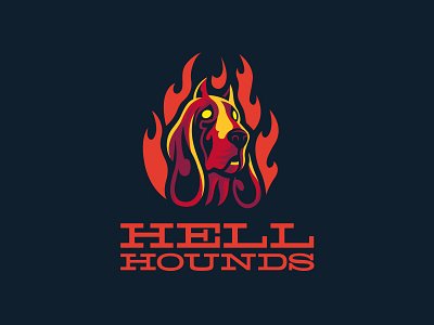 Hell Hounds branding design dog fire graphic design hell hell hound hound illustration illustrator logo vector