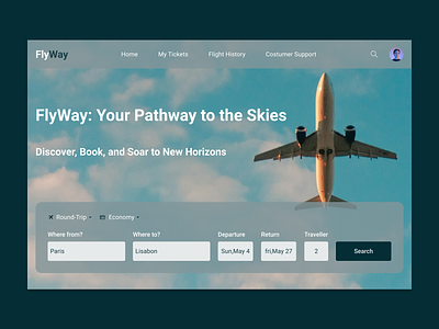 FlyWay - Booking flights booking flights ui ui design uiux web design