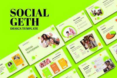 Socail Geth Template brand branding designer google slide graphic design heandline keynote magazine powerpoint template